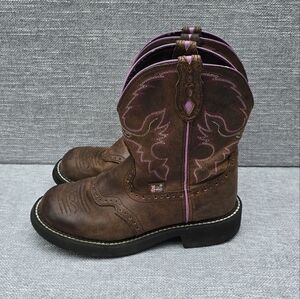 Justin Boots Womens 8" Gypsy Round Toe Western Boots Brown Sz 8B